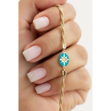 By Milo Jewellery 14 Ayar Altın Mineli Şimal Yıldızı