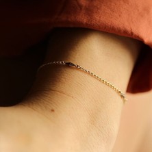 By Milo Jewellery Minimal Zincir Altın Bileklik