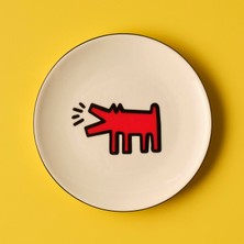 Bella Maison Keith Haring Paw Porselen Pasta Tabağı Kırmızı (19 Cm)