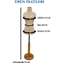 Manken İstanbul Özel Punto Dikişli Yüksek Kalite Keten Kumaş Süngerli 50 Eşelli Okullar Için Minyatür Terzi Mankeni
