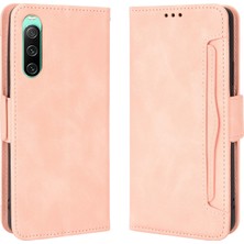 Bdt Shop Sony Xperia 10 V ile Uyumlu Kickstand Koruyucu, Kredi Kartı Tutacağı Pu Deri Darbeye Dayanıklı Telefon Kılıfı (Yurt Dışından)