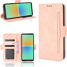 Bdt Shop Sony Xperia 10 V ile Uyumlu Kickstand Koruyucu, Kredi Kartı Tutacağı Pu Deri Darbeye Dayanıklı Telefon Kılıfı (Yurt Dışından)