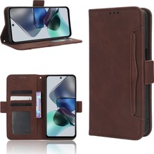 Bdt Shop Motorola Moto G13/G23 ile Uyumlu Kickstand Koruyucu, Kredi Kartı Tutacağı Pu Deri Darbeye Dayanıklı Telefon Kılıfı (Yurt Dışından)