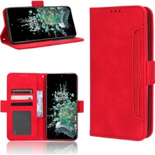 Bdt Shop Oneplus 10T 5g/ace Pro 5g ile Uyumlu Kickstand Koruyucu, Kredi Kartı Tutacağı Pu Deri Darbeye Dayanıklı Telefon Kılıfı (Yurt Dışından)