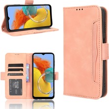 Bdt Shop Samsung Galaxy M14 5g ile Uyumlu Kickstand Koruyucu, Kredi Kartı Tutacağı Pu Deri Darbeye Dayanıklı Telefon Kılıfı (Yurt Dışından)