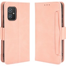 Bdt Shop Asus Zenfone 8 ile Uyumlu Kickstand Koruyucu, Kredi Kartı Tutacağı Pu Deri Darbeye Dayanıklı Telefon Kılıfı (Yurt Dışından)