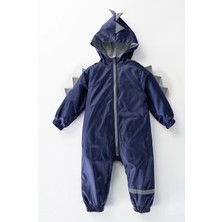 Modacity Yeni Sezon Sevimli Dinazor Dikenlipamuk Astarlı Kapüşonlu Çocuk-Bebek Yağmurluk Tulum