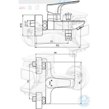 ECA Niobe Banyo Duş Lavabo Bataryası Banyo Musluğu 20 Yıl Garantili E.C.A 102102482