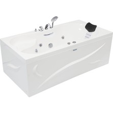 Laredo Jakuzi 150x80, H55 Bonus Hidromasaj Sistemli Küvet (Gövde + Metal Ayak + 4 Yön Panel)