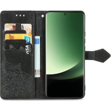 YH Mall Xiaomi 13 Ultra Zarif Desen Basit Iş Deri Kılıf (Yurt Dışından)