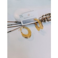 Her Yaş Güzel Halka Gold Çelik Küpe