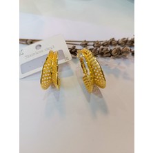Her Yaş Güzel Halka Gold Çelik Küpe