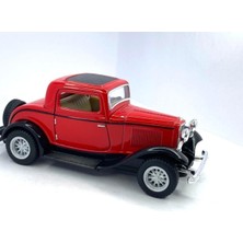 Hepsilazım 1932 Ford 3-Window Coupe - Çek Bırak 5inch. Lisanslı Model Araba, Oyuncak Araba 1:34