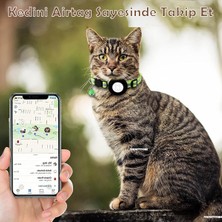 TEKNETSTORE Kedi Tasması Airtag Yuvalı Kilitli Güvenlik Aparatı Airtag Kılıfı ve Zil Boyun Tasması Gps