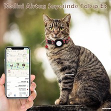 TEKNETSTORE Kedi Tasması Airtag Yuvalı Kilitli Güvenlik Aparatı Airtag Kılıfı ve Zil Boyun Tasması Gps