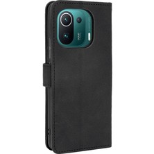 Manyi Boutique Xiaomi 11 Pro Deri Folio Flip Case Kart Ekleme Koruyucu Kılıf (Yurt Dışından)