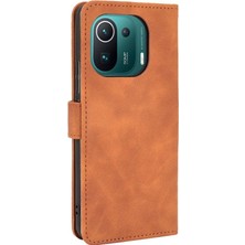 Manyi Boutique Xiaomi 11 Pro Deri Folio Flip Case Kart Ekleme Koruyucu Kılıf (Yurt Dışından)