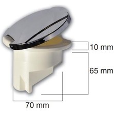 Sealux Duş Yuvası Yan Montaj Kromaj Kapaklı