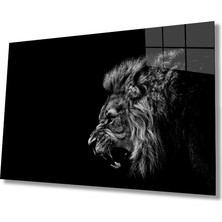Aslan Hayvan  Cam Tablo 110X70-MIYREM