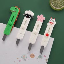 Bifeng Shop Dinozor Tarzı Kawaii Art Craft Maket Bıçağı Sevimli Mini Kırtasiye Bıçağı Kutusu Kesici Mektup Kağıt Bıçağı Ofis Okul Malzemeleri Kesme Kağıdı (Yurt Dışından)