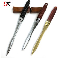 Bifeng Shop Ahşap Saplı Altın Tarzı Ahşap Saplı Mektup Açıcı Paslanmaz Çelik Mektup Açılış Kesme Kağıt Bölünmüş Dosya Zarfları Okul Öğrenci Kırtasiye Için (Yurt Dışından)
