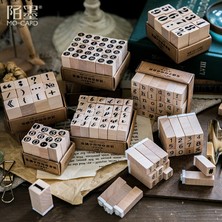 Bifeng Shop No.14 Tarzı 1 Takım Vintage Alfabe Numarası Karakter Damgası Scrapbooking Kırtasiye Dekorasyon Standart Damga Için Dıy Ahşap Lastik Pullar (Yurt Dışından)