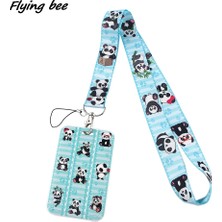 Bifeng Shop No.10 Tarzı Flyingbee Panda Kedi Inek Boyun Askısı Ipi Tuşları Kımlık Kartı Spor Salonu Telefon Askıları USB Rozet Tutucu Dıy Asmak Halat Kement Kordon (Yurt Dışından)