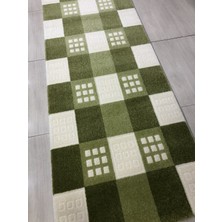 Burak Halı Saray Samyeli 10854 Wy 80X300 Krem Yeşil 3 Metre Yolluk !