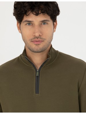 Pierre Cardin Erkek Haki Regular Fit Sweatshirt 50275986-VR027