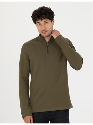 Pierre Cardin Erkek Haki Regular Fit Sweatshirt 50275986-VR027