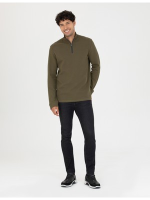 Pierre Cardin Erkek Haki Regular Fit Sweatshirt 50275986-VR027