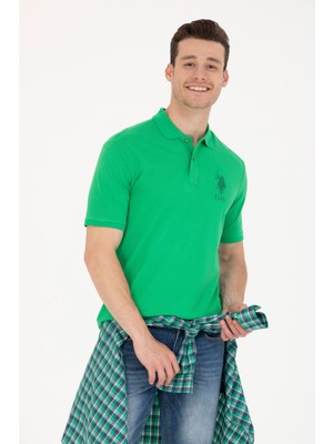 U.S. Polo Assn. Erkek Elma Yeşili Polo Yaka Tişört 50263420-VR020