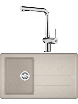 Franke Bfg 611 Granit Sahara Evye, Active Plus Doccia Krom Spiralli Armatür Seti