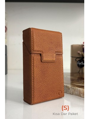 Cig Box cigbox Sigara Kutusu - (S) Kısa Dar Paket - Touch Blue-Slender- Aluminyum Kasa- Mıknatıslı Kapak, Hediye