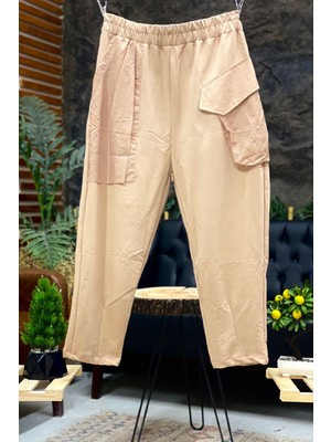 Sahnemoda Paraşüt Cepli Penye Pantolon