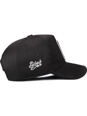 Black Börk V2 Baseball 7 Seven - 2 Kod Logolu Unisex Siyah Cordura Kumaş Şapka (Cap)