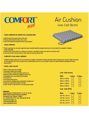 Comfort Plus DM-640 Havalı Oturma Minderi 40X40X6