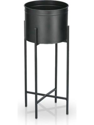 Merisa Home Tek Saksılı Çiçeklik D-3000S Siyah