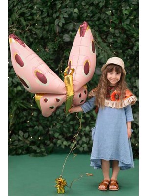 Pekshop Büyük Kanatlı Kelebek Folyo Balon Giyilebilir Ipli Balon