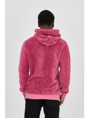 Grody Kapüşonlu Peluş Sweatshirt Hoody Nar