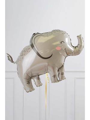 Gri Fil Şekilli Folyo Balon Fil Balon