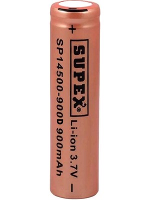 Supex Şarjlı Pil 3.7V 900MAH 14500 Başlıksız Supex SP-14500-900D