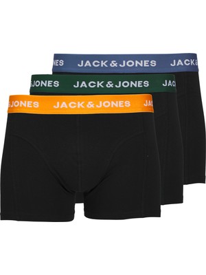 Jack & Jones 3'lü Logolu Boxer Paketi - Büyük Beden