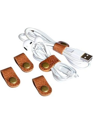 GongtuShop 5 Adet Siyah Stil Kordon Koruyucu Kablo Düzenleyici USB Tutucu Kablo Yönetimi Sarma Kulaklık Kulaklık Sarıcı Minik Deri Hediyeler Gadget'ı (Yurt Dışından)