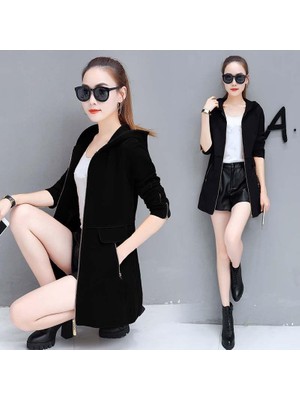 1Tarz Toridas Günlük Kışlık Kaşe Kaşmir Şerit Detaylı Kadın Ceket bt126siyah