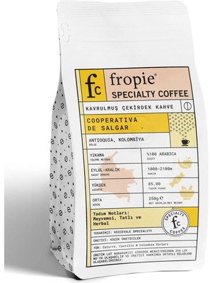 Cooperativa de Salgar - Kolombiya - Kavrulmuş Nitelikli Kahve Çekirdeği - 250 g