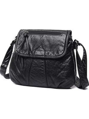 Qiuming Shop Siyah Stil 25CM3CM22CM Tasarımcı Kadın Çantası Yüksek Li Crossbody Çanta Yumuşak Pu Deri Omuz Çantası Moda Kadın Çantaları Çanta Çantalar (Yurt Dışından)