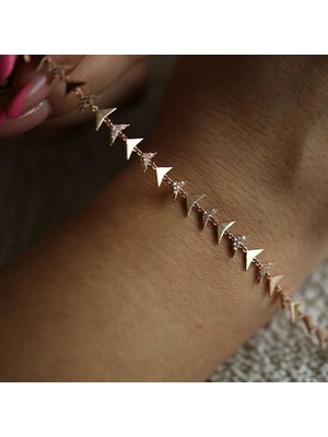 By Milo Jewellery Fishbone Altın Varşova  Bileklik