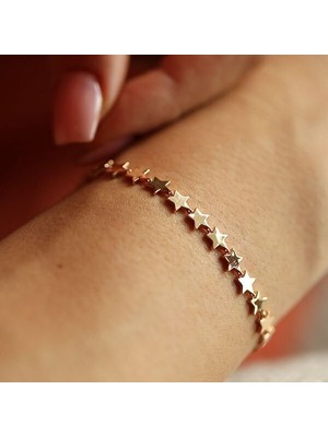 By Milo Jewellery Stella Star Altın Bileklik