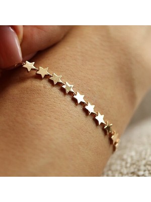 By Milo Jewellery Stella Star Altın Bileklik